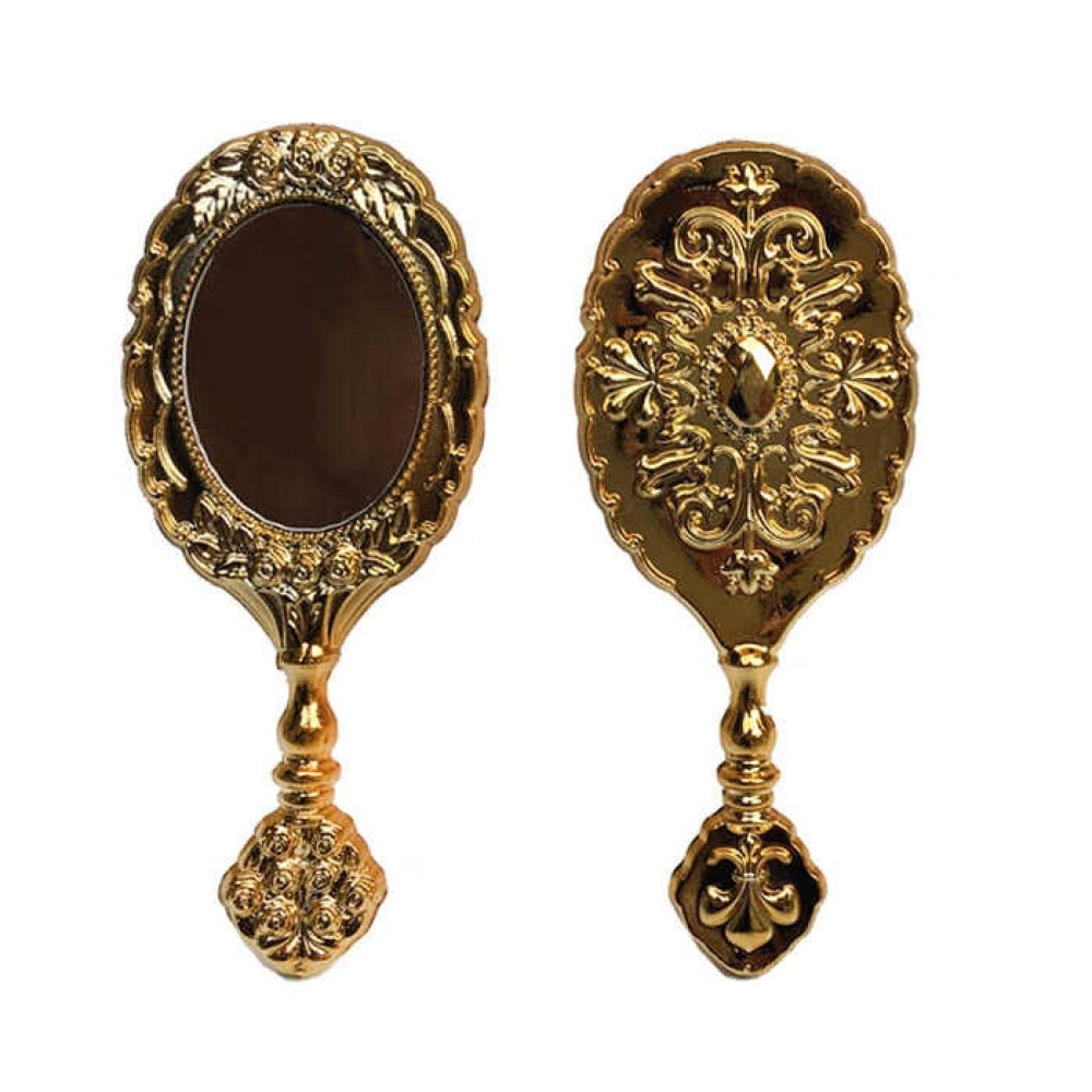 Mirror Rose Oval Plastic Gold Pk:25 Kl:600