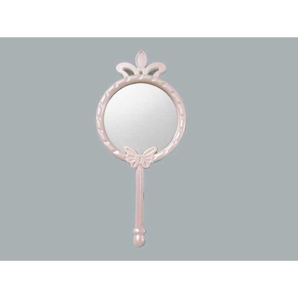 Mirror Plastic Butterfly And Crown White P25-600