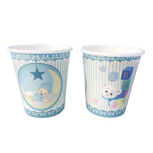 Blue 8Oz P8 With Glass Cardboard