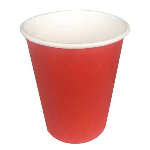 Cup Carton Plain Color 8Oz Red Pk:8 Kl:24