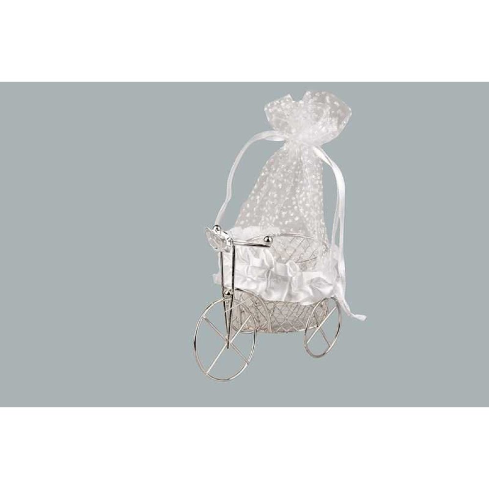 Bicycle With Basket Bag White P10-300