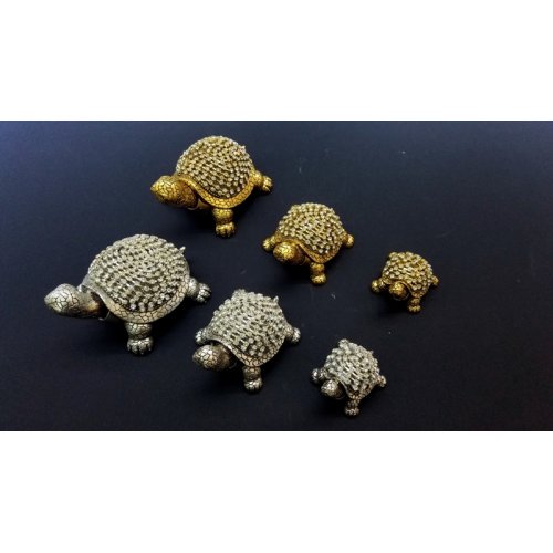 Bronze Tortoise Trinket Console Set of 3