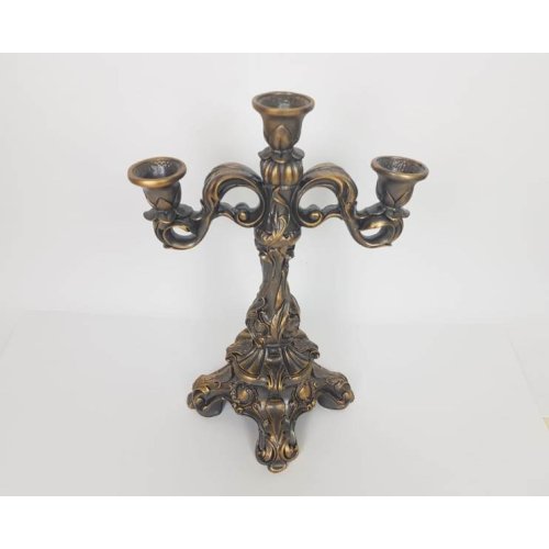 Large Size Gold Color 3-Arm Candlestick