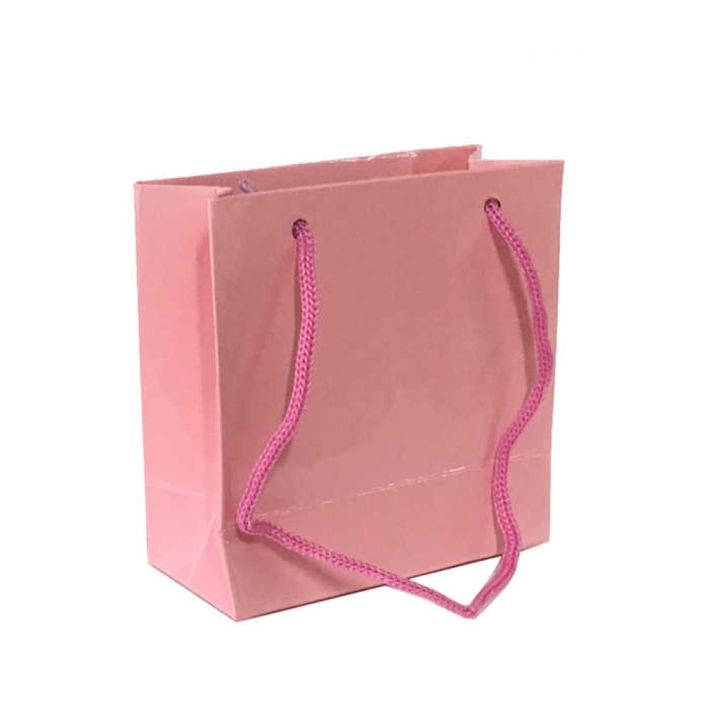 Bag Carton Tiny Size Plain Color 11X11 Pink Pk50