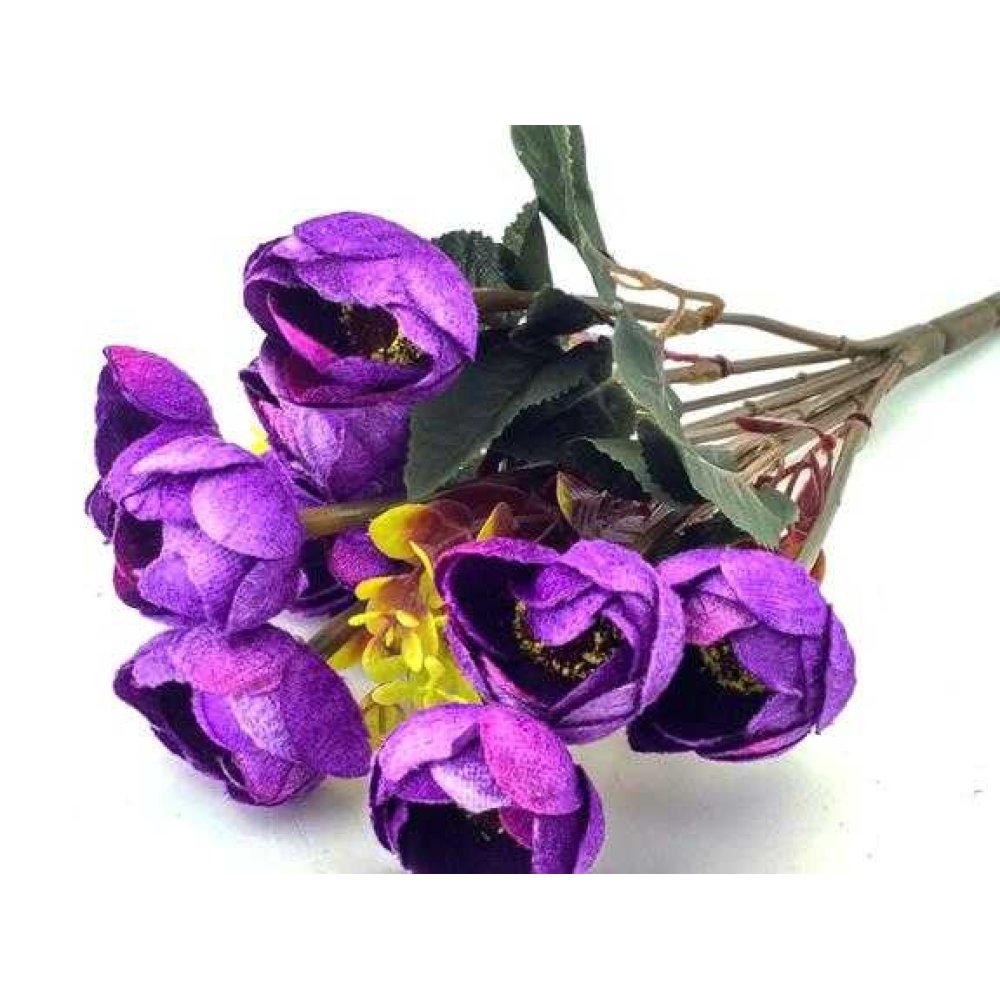 Flower Hand Bouquet Peonia Velvet Purple Pk:1 Kl:240