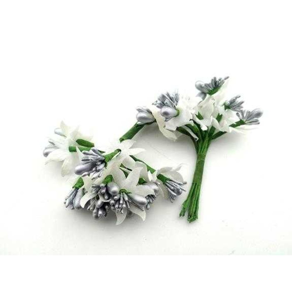 Floral Bright Chips And Seed. Silver Pk:100 Kl:100