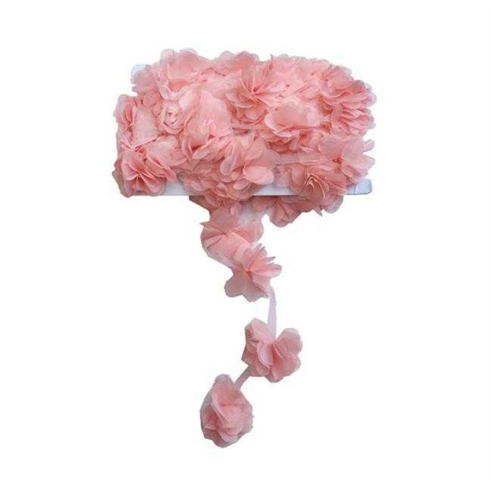 Flower Tulle Laz.Cut.Large Powder P10Yard(120Flower)-80