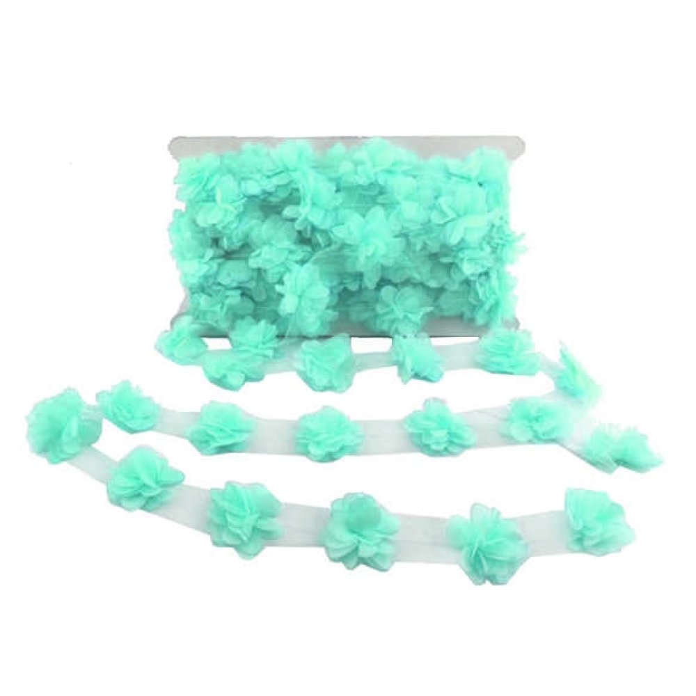 Flower Tulle Laz.Cut.Small Turk.P10Yrd(150Pcs.)P1-100