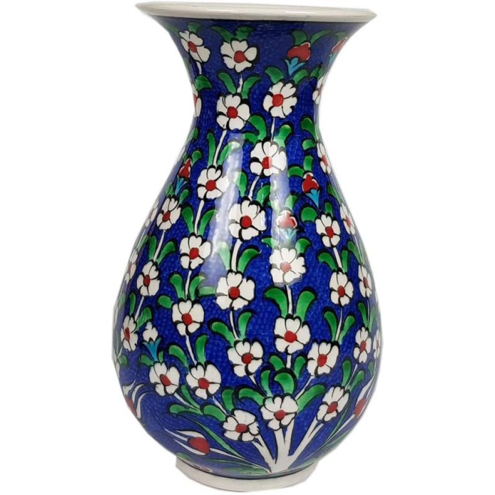 Tile Embroidered Handmade Ceramic Vase