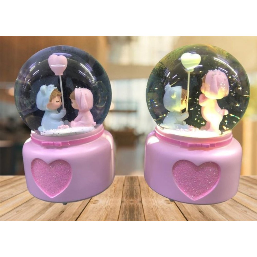 Children's Themed Lighted Musical Glass Snow Globe