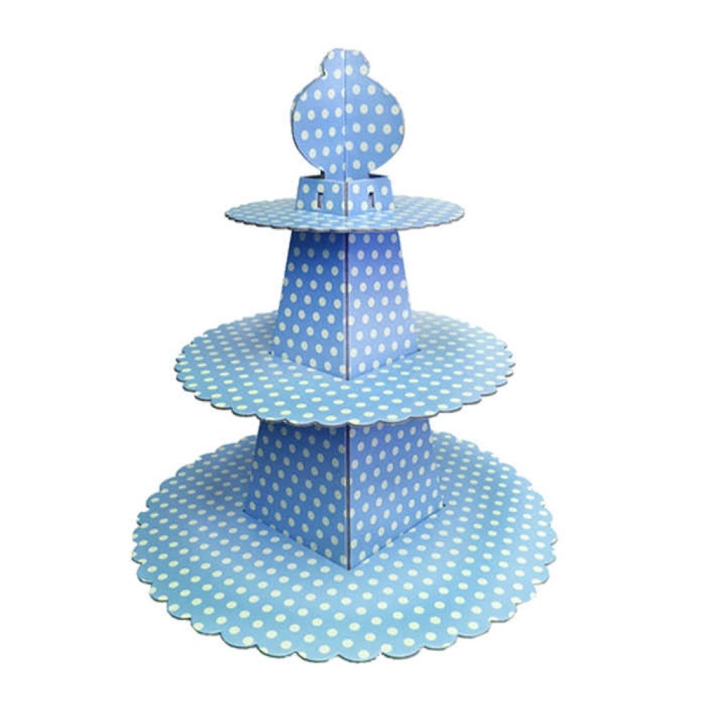 Cup Cake Stand Pyramid Model Point Blue Pk:1 Kl:60