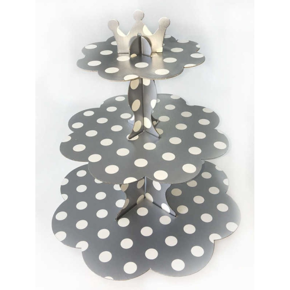 Cup Cake Stand Point Carton Silver Pk:1 Kl:60