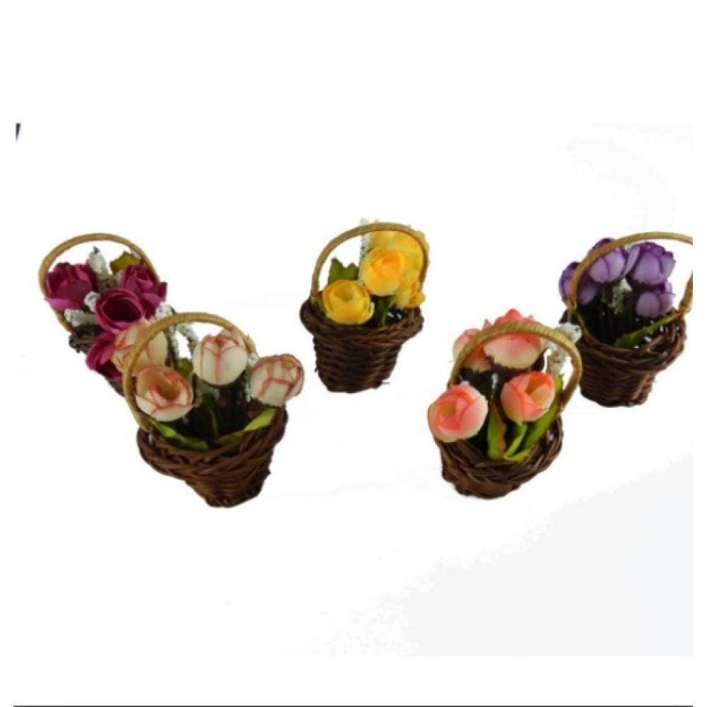 Decorative Fridge Flower Basket Magnet