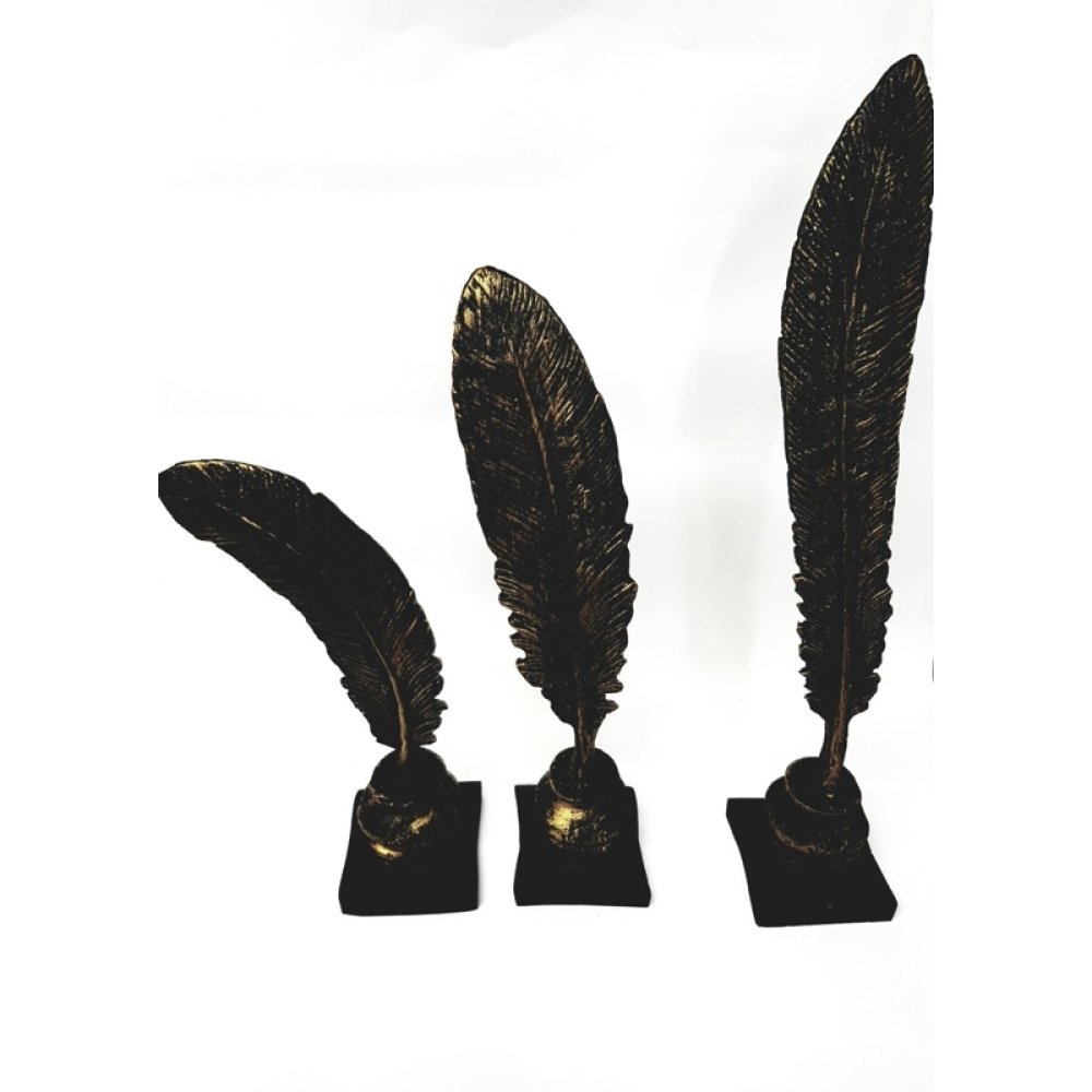 Decorative Feather Trinket Set of 3