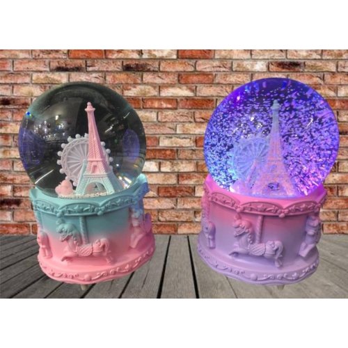 Eiffel Tower Big Size Motorized Snow Globe