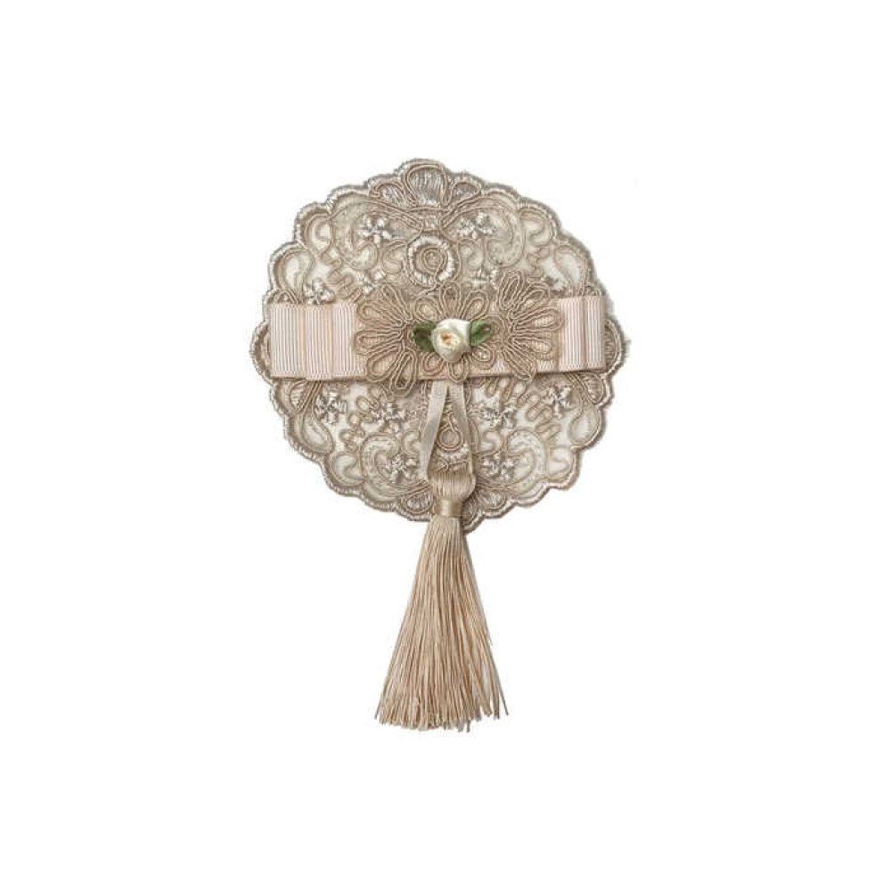 Borrow Lace With Fringes 10 Cm Dark Cream Pk:20