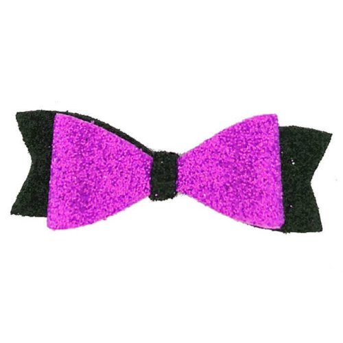 Bow Small Size Evadan Silvery 5X2 Cm Purple P10-50
