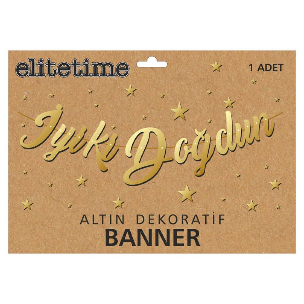 Happy Birthday Flame Metallized Gold Pk:1 Kl:300