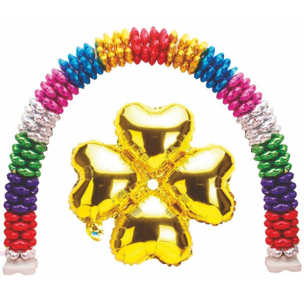 Foil Balloon Heart Flower Model Gold 13Inc Pk:1 Kl:400