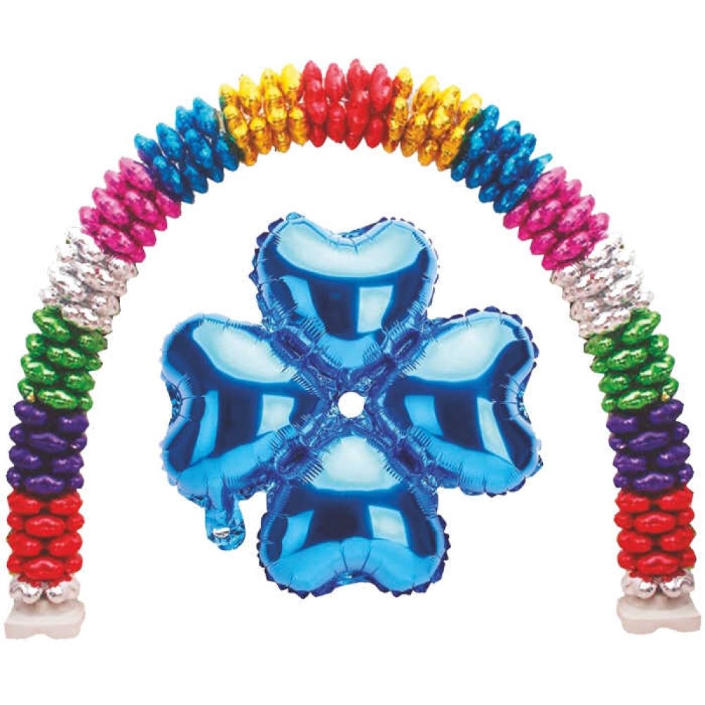 Foil Balloon Heart Flower Model Blue 13Inc Pk:1 Kl:400