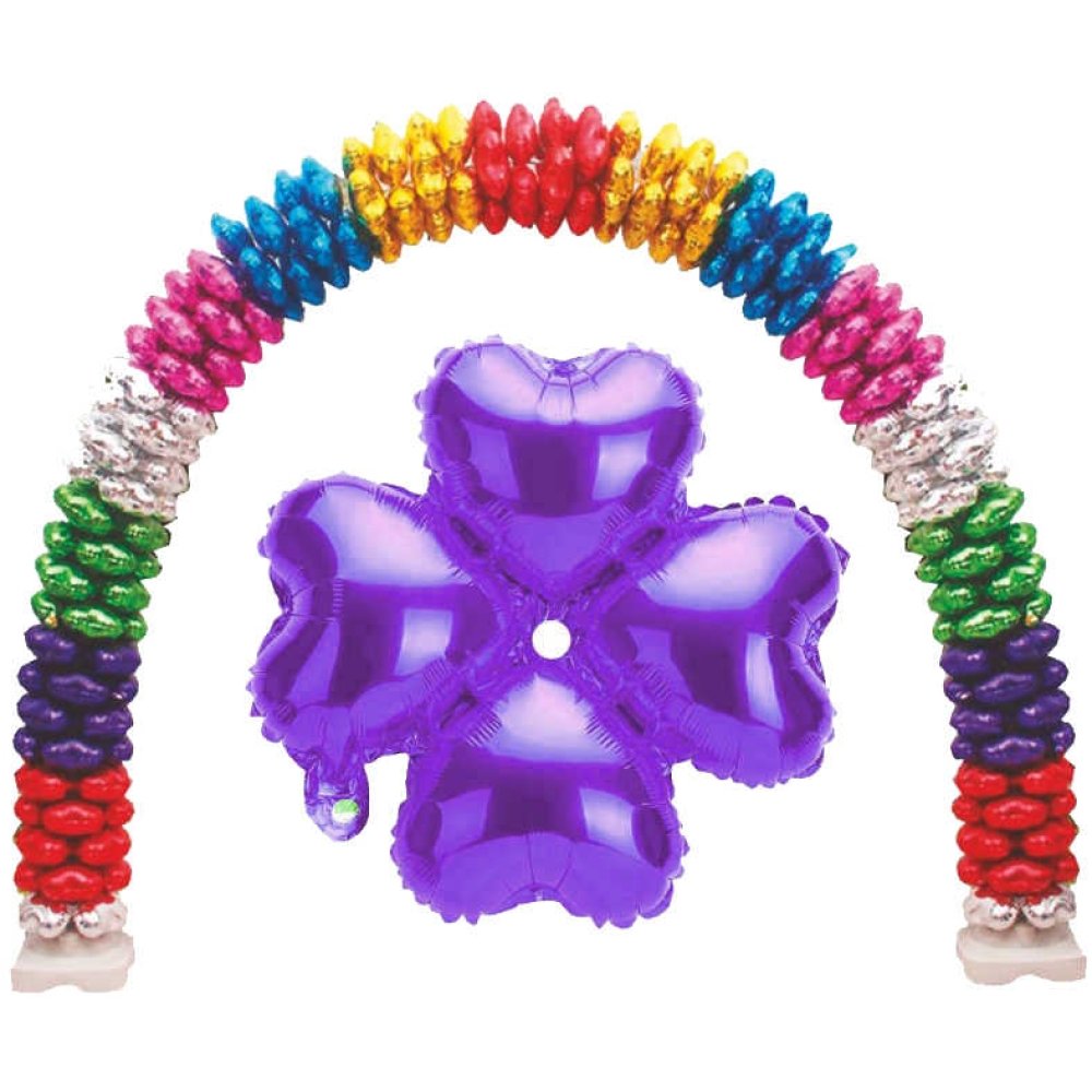 Foil Balloon Heart Flower Model Purple 18Inc Pk1 Kl:400