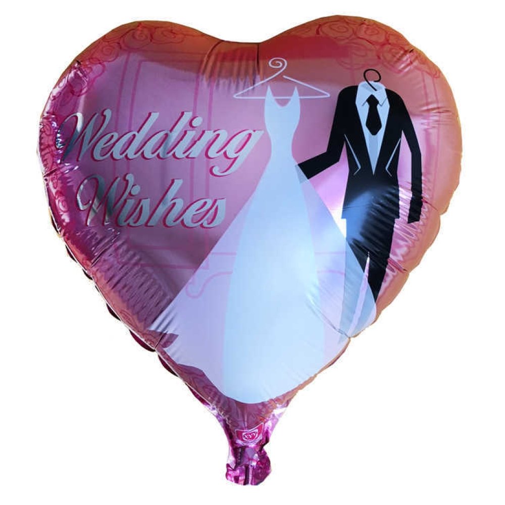 Foil Balloon Heart Bride Groom Pk:1 Kl:200