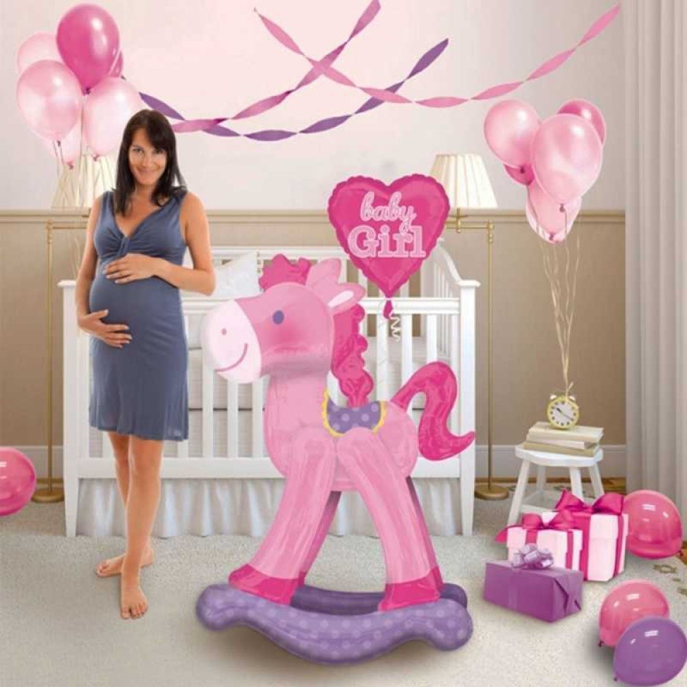 Foil Balloon Cute Rocking Horse Pink 58X127Cm Anagram Brand