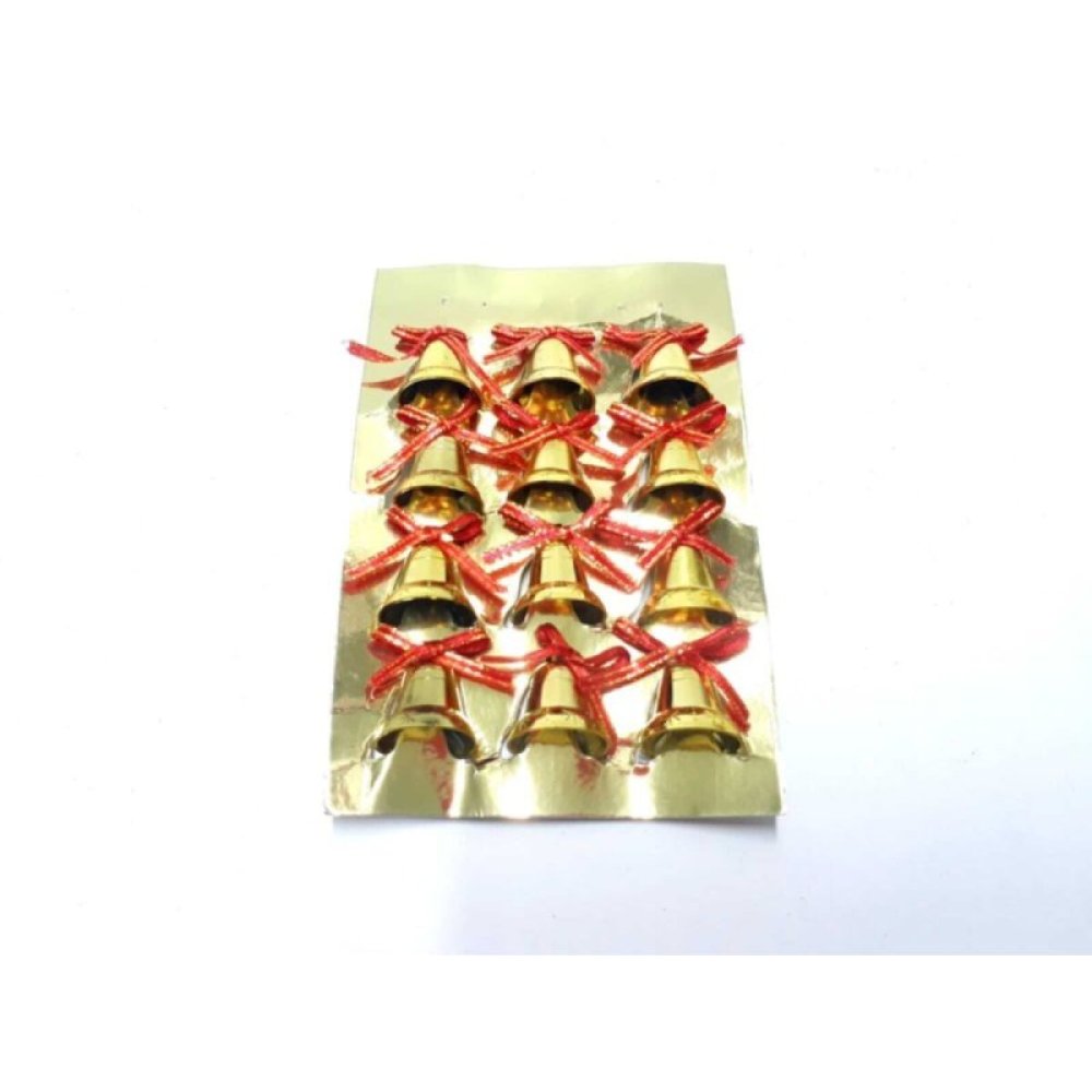 Gold Color Pine Tree Ornaments 12 pcs