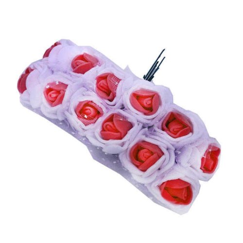 Rose Latex White Middle Red P144-100