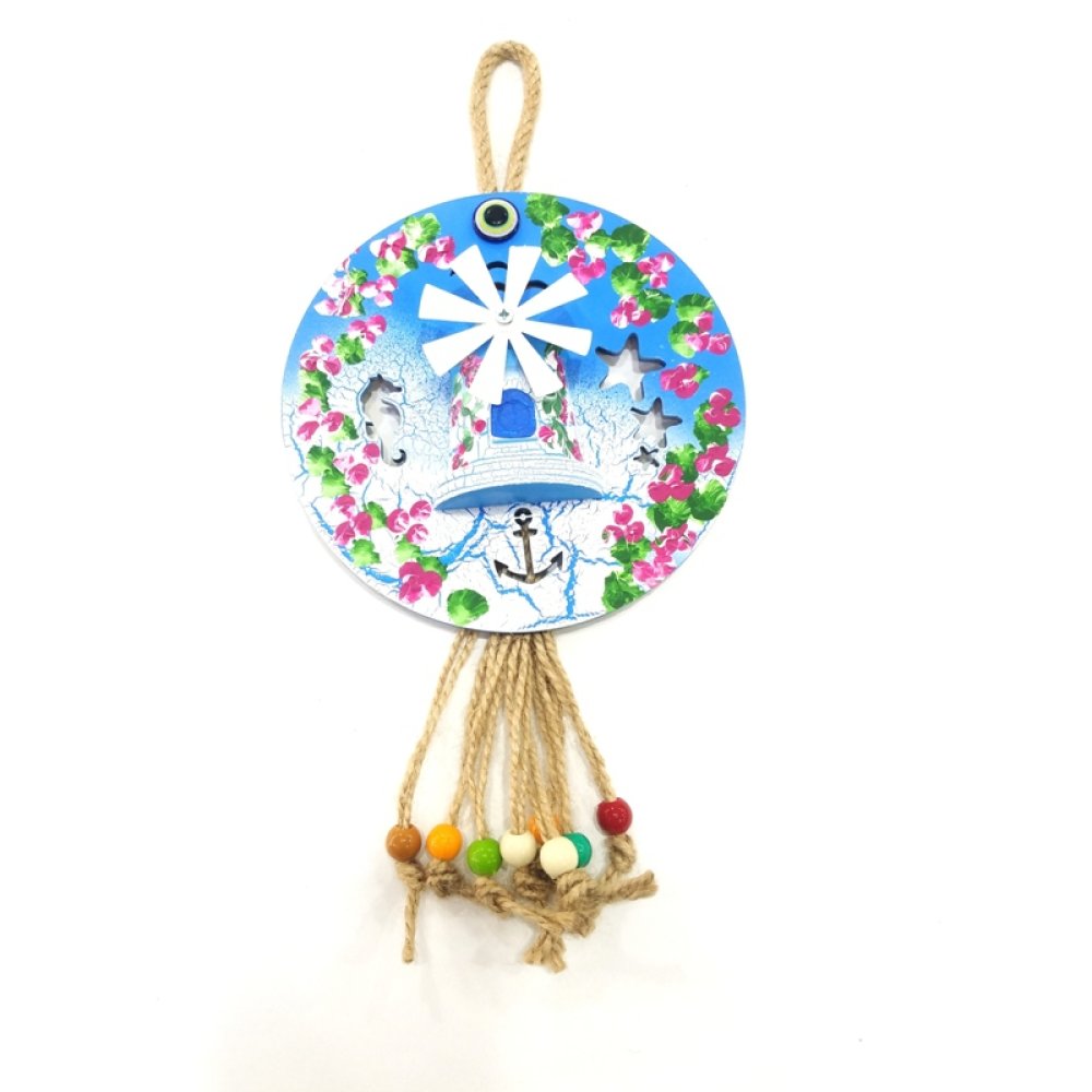 Straw Thread Wooden Wall Ornament