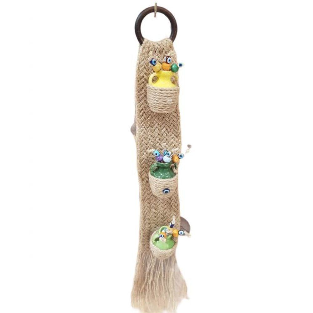 Straw Rope Hangable Evil Eye Beads Ornament