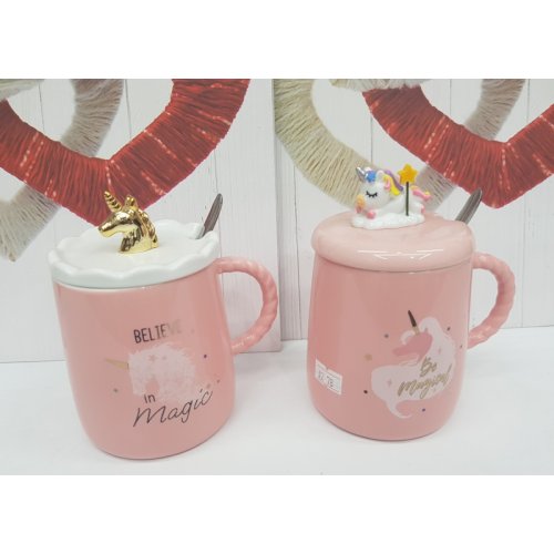 Gift Mug Cup with Spoon and Lid