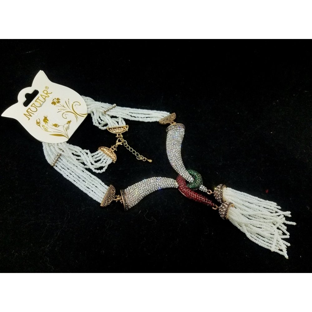 Pearl Stone Bronze Necklace