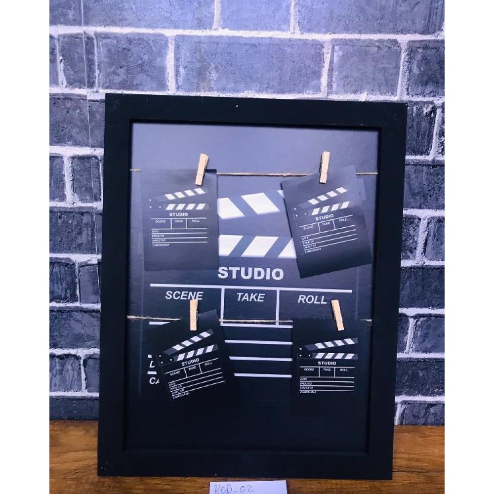 Clapperboard Photo Frame With Cord And Latch 4 Pcs