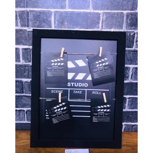 Clapperboard Photo Frame With Cord And Latch 4 Pcs
