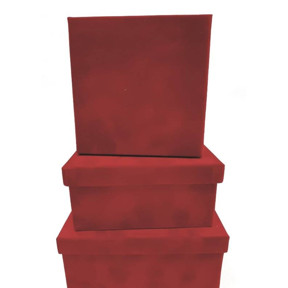 Velvet Red Gift Box Set of 3