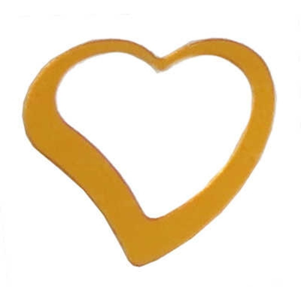 Heart Metallized Ornament Gold Pk:50 Gr Kl:100