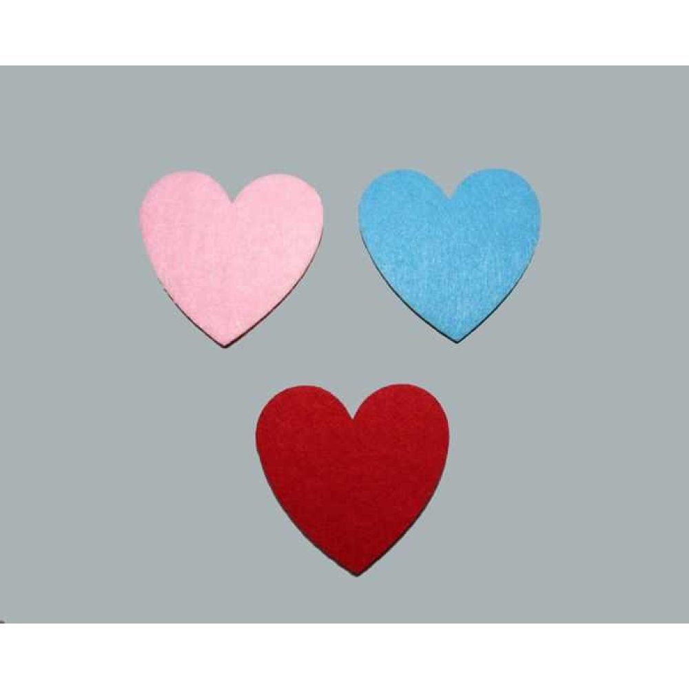 Felt Heart Blue P50-100