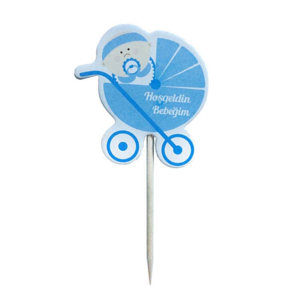 Welcome To My Baby With Stroller Blue Pk:20