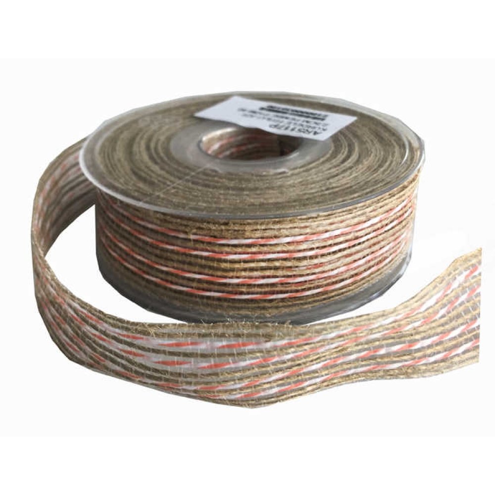 Ribbon Jute Cross Wick 2.5 Cm 10M Pink Pk:1 Kl:40