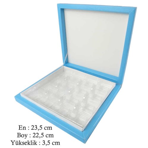 Box Chocolate Box Carton With Separator 16 Blue Pk:1 Kl:40
