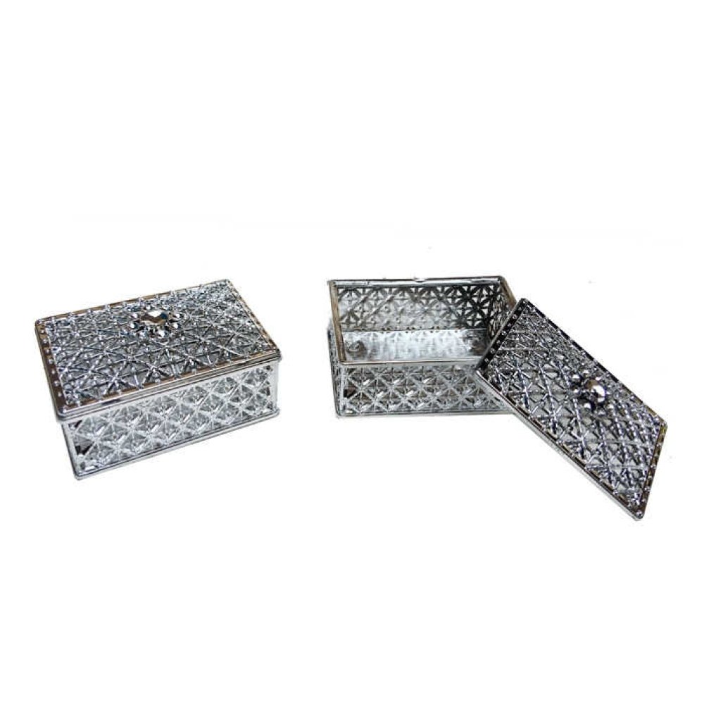 Box Rectangular Large Silver 8*5.5Cm P10-400
