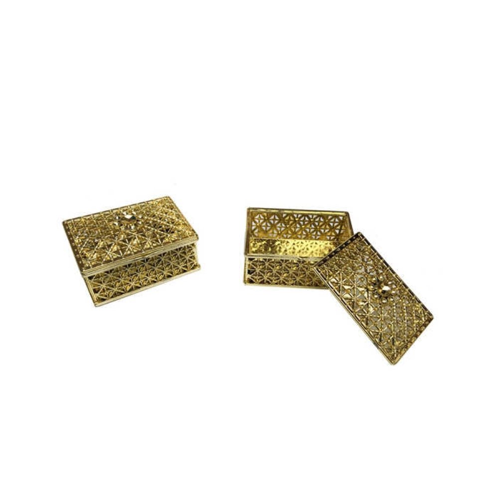 Box Rectangular Small Gold 6*4Cm P10-400