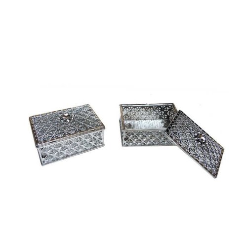 Box Rectangular Small Silver 6*4Cm P10-400