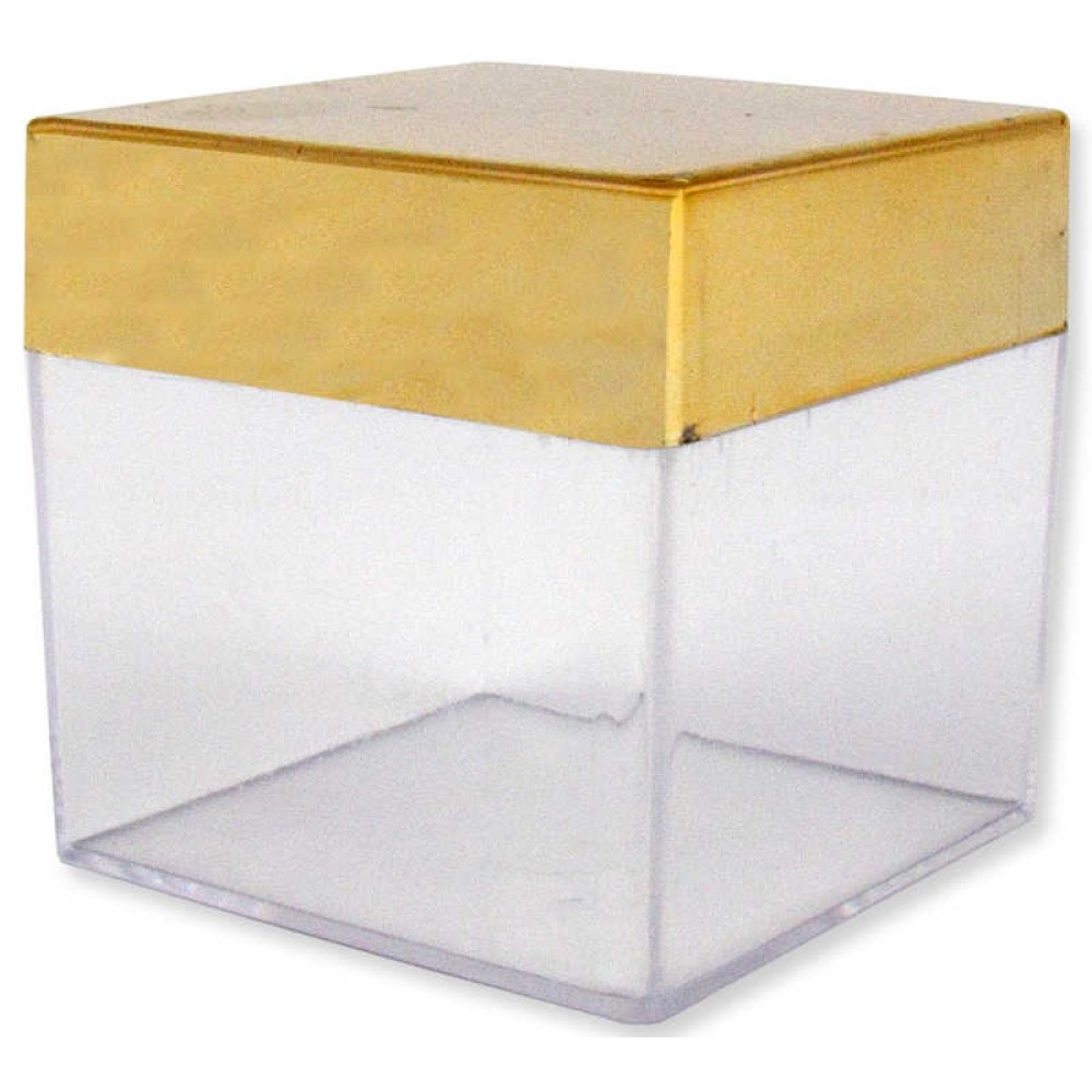 Box Square Gold 5X5Cm Pk:12 Kl:552