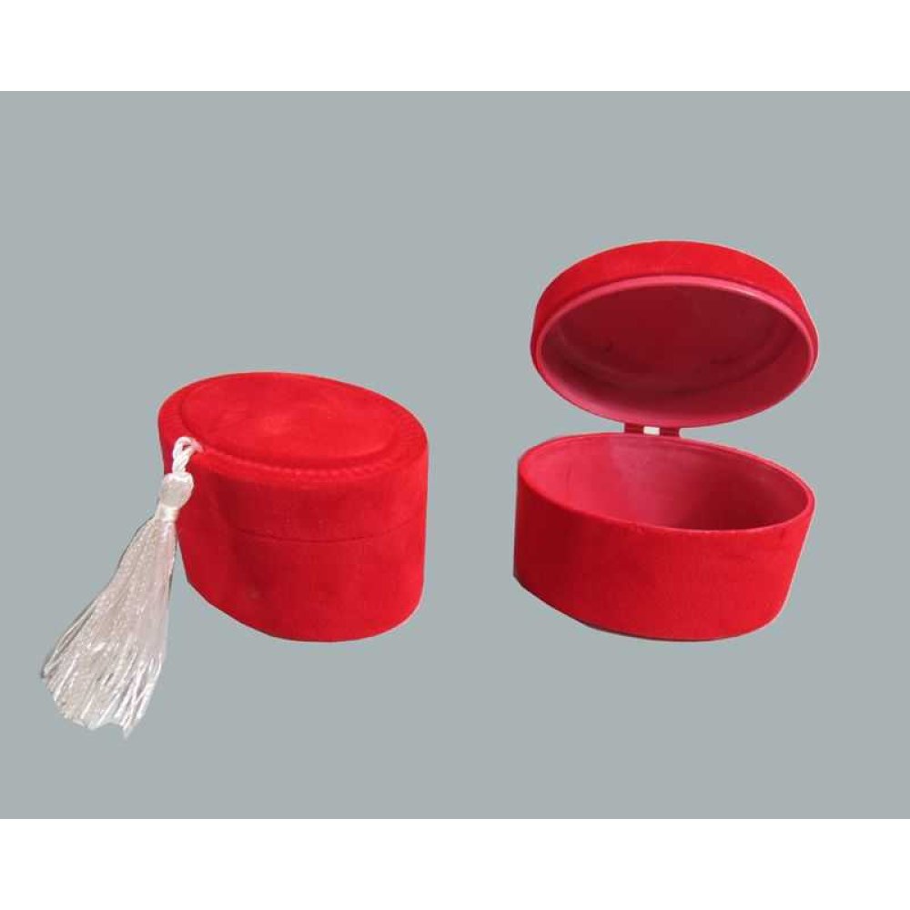 Box Oval Flock Coating Red P10-400