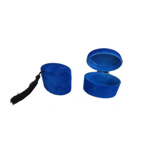 Box Oval Flock Coating Navy Blue P10-400