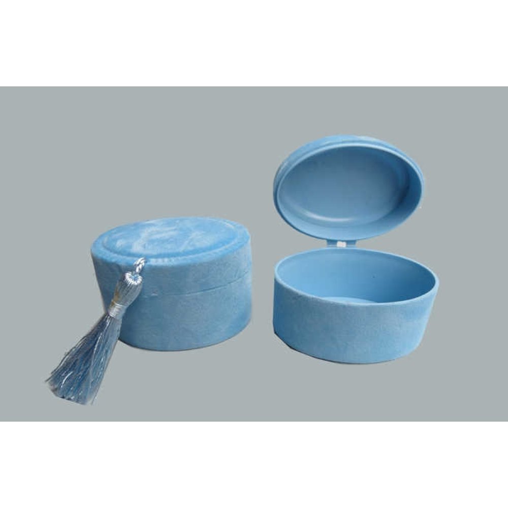 Box Oval Flock Coating Blue P10-400