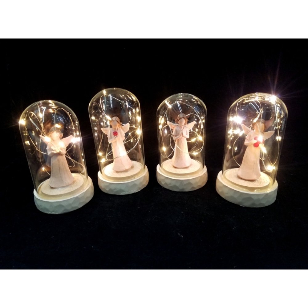 Led Lighted Angel Dome Trinket