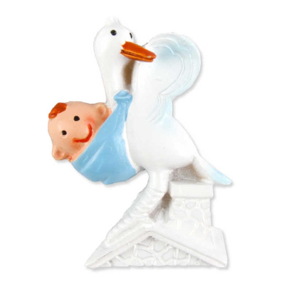 Baby Trinket In Stork Mouth Blue Color